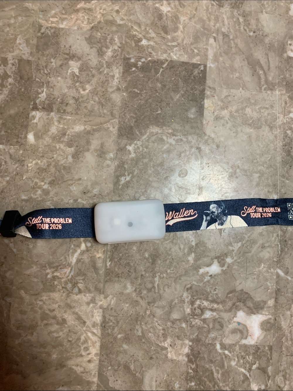 Morgan Wallen "Still The Problem Tour 2026" Fabric Wristband - Navy & Peach